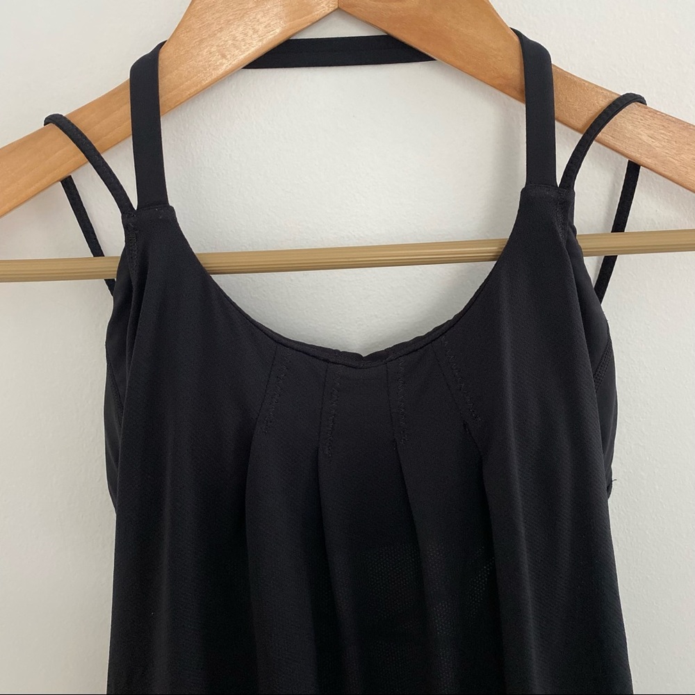 lululemon strappy black 2 in 1 tank